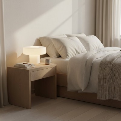 Aetheris Modern Colorful Glass Mushroom Table Lamp