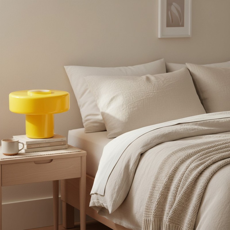 Aetheris Modern Colorful Glass Mushroom Table Lamp