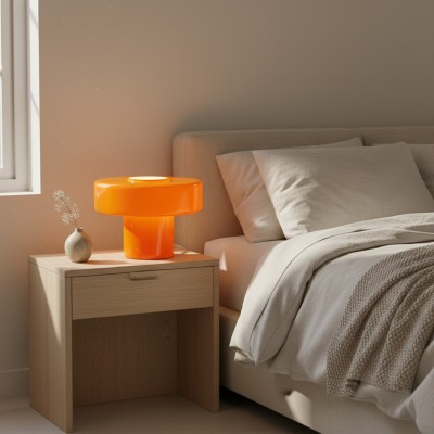 Aetheris Modern Colorful Glass Mushroom Table Lamp