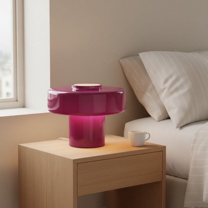 Aetheris Modern Colorful Glass Mushroom Table Lamp