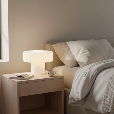 Aetheris Modern Colorful Glass Mushroom Table Lamp