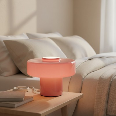 Aetheris Modern Colorful Glass Mushroom Table Lamp