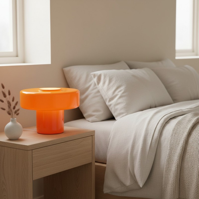 Aetheris Modern Colorful Glass Mushroom Table Lamp