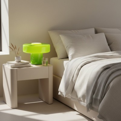 Aetheris Modern Colorful Glass Mushroom Table Lamp