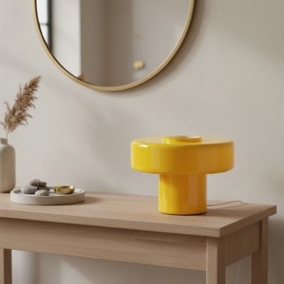 Aetheris Modern Colorful Glass Mushroom Table Lamp