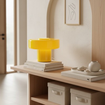 Aetheris Modern Colorful Glass Mushroom Table Lamp