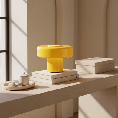 Aetheris Modern Colorful Glass Mushroom Table Lamp