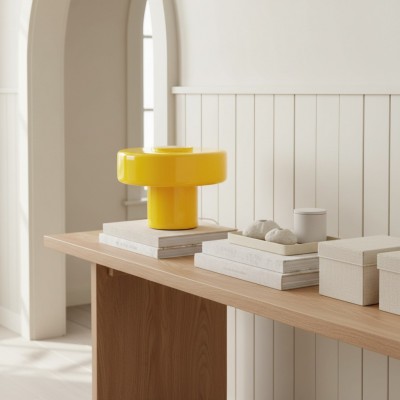 Aetheris Modern Colorful Glass Mushroom Table Lamp