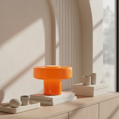 Aetheris Modern Colorful Glass Mushroom Table Lamp