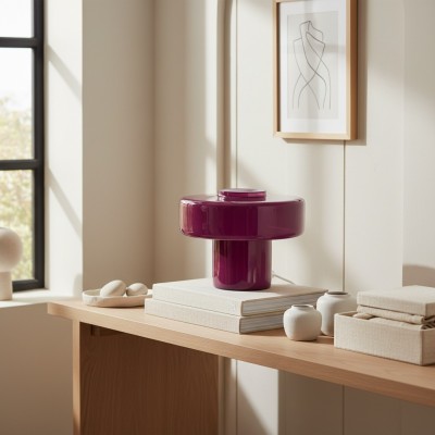 Aetheris Modern Colorful Glass Mushroom Table Lamp