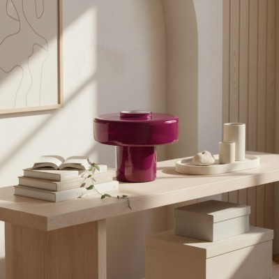 Aetheris Modern Colorful Glass Mushroom Table Lamp