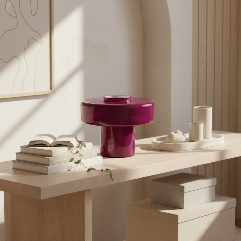 Aetheris Modern Colorful Glass Mushroom Table Lamp