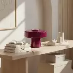 Aetheris Modern Colorful Glass Mushroom Table Lamp