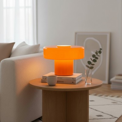 Aetheris Modern Colorful Glass Mushroom Table Lamp