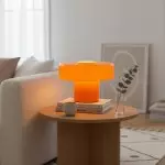 Aetheris Modern Colorful Glass Mushroom Table Lamp