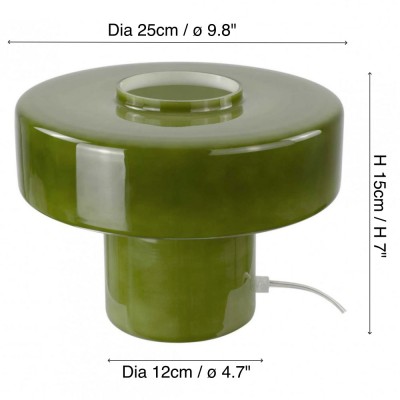 Aetheris Modern Colorful Glass Mushroom Table Lamp