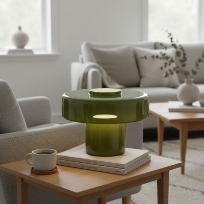 Aetheris Modern Colorful Glass Mushroom Table Lamp