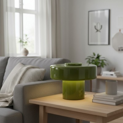 Aetheris Modern Colorful Glass Mushroom Table Lamp