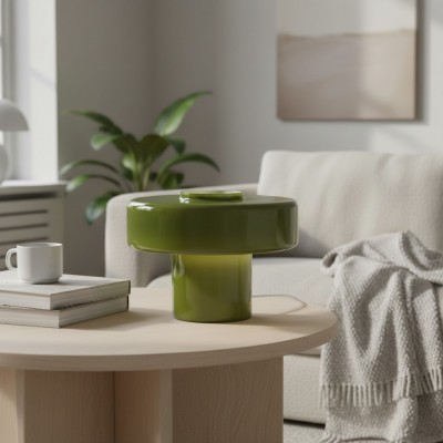 Aetheris Modern Colorful Glass Mushroom Table Lamp