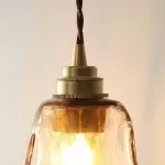 Nyxalis Vintage Brass Glass Pendant Light