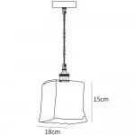 Nyxalis Vintage Brass Glass Pendant Light