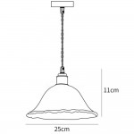 Nyxalis Vintage Brass Glass Pendant Light