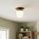 Roger Modern Brass Flush Mount Metal Ceiling Light