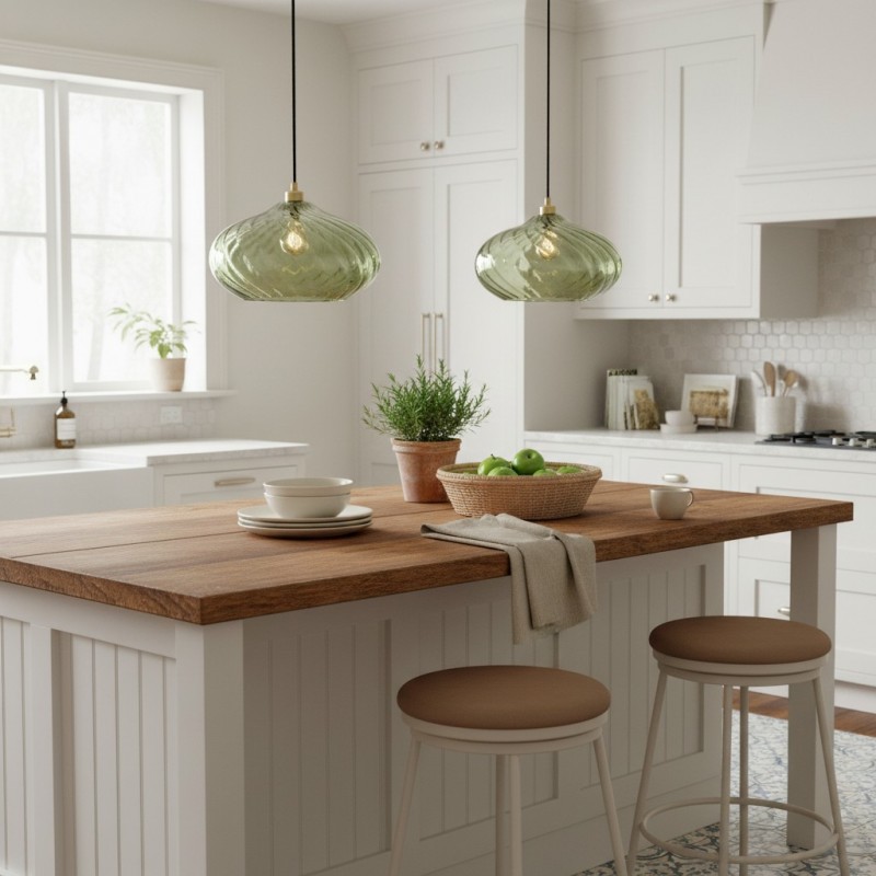 Lunaris Modern Globe Glass Pendant Light