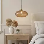 Lunaris Modern Globe Glass Pendant Light