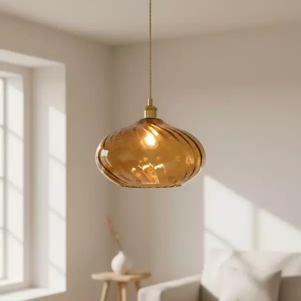 Lunaris Modern Globe Glass Pendant Light