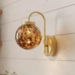 Ondrea Modern Rechargeable Ribbed Glass Globe Sconce