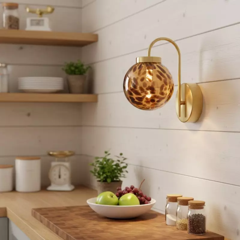 Ondrea Modern Rechargeable Ribbed Glass Globe Sconce