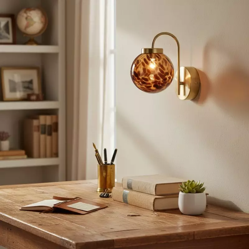 Ondrea Modern Rechargeable Ribbed Glass Globe Sconce