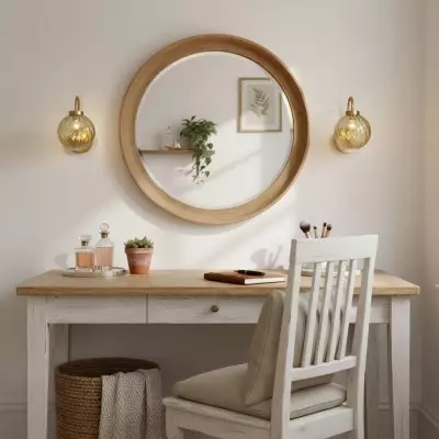 Ondrea Modern Rechargeable Ribbed Glass Globe Sconce