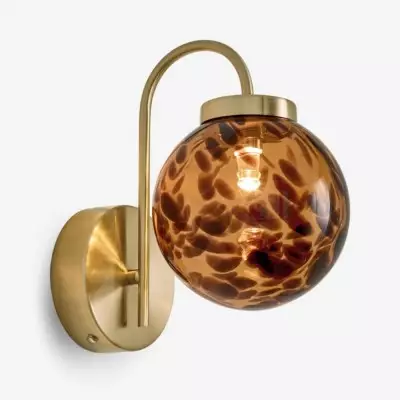 Ondrea Modern Rechargeable Ribbed Glass Globe Sconce