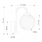 Ondrea Modern Rechargeable Ribbed Glass Globe Sconce