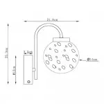 Ondrea Modern Rechargeable Ribbed Glass Globe Sconce