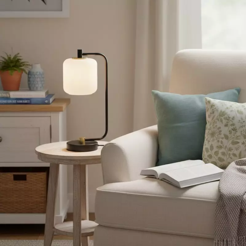 Zirel Modern Ribbed Touch Brass Glass Table Lamp