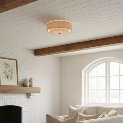 Syloria Vintage Fabric Flower Ceiling Light