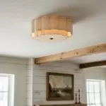 Solindra Modern Travertine Round Ceiling Light