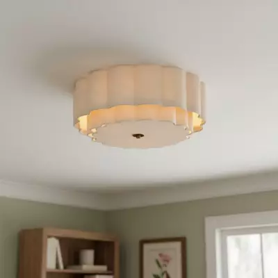 Syloria Vintage Fabric Flower Ceiling Light