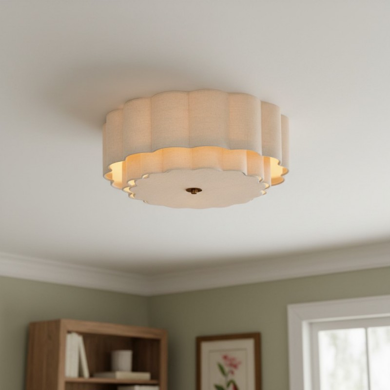 Syloria Vintage Fabric Flower Ceiling Light