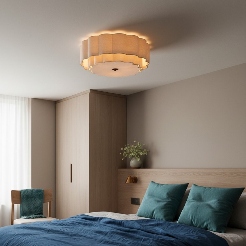 Syloria Vintage Fabric Flower Ceiling Light