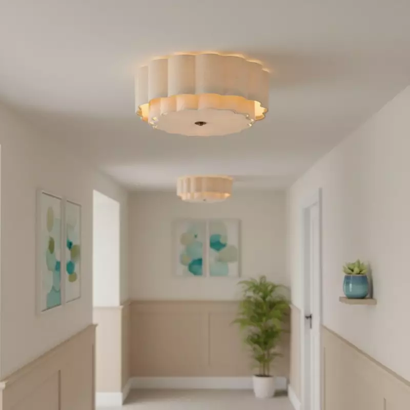 Syloria Vintage Fabric Flower Ceiling Light