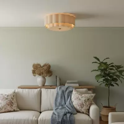 Syloria Vintage Fabric Flower Ceiling Light