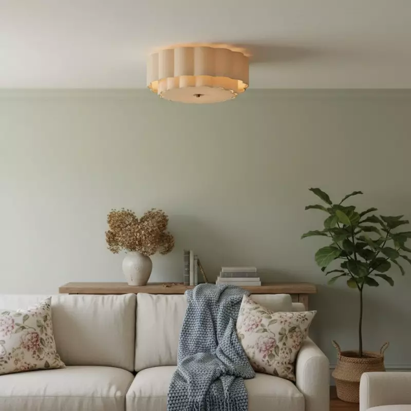 Syloria Vintage Fabric Flower Ceiling Light