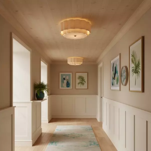 Syloria Vintage Fabric Flower Ceiling Light