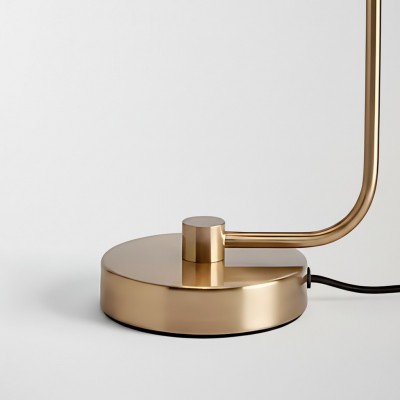 Zirel Modern Ribbed Touch Brass Glass Table Lamp