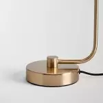 Zirel Modern Ribbed Touch Brass Glass Table Lamp