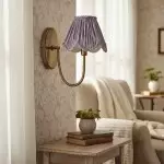 Caelith Vintage Fabric Scallop Sconce